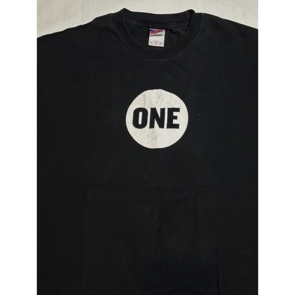 Vintage ONE Logo Make Poverty History Promo T-Shirt XL Double Sided Murina USA - Picture 2 of 6